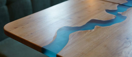 Table résine époxy bois